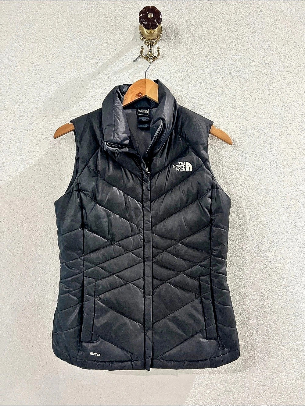 The North Face Women'Small Aconcagua Vest Quilted Puffer Black Small